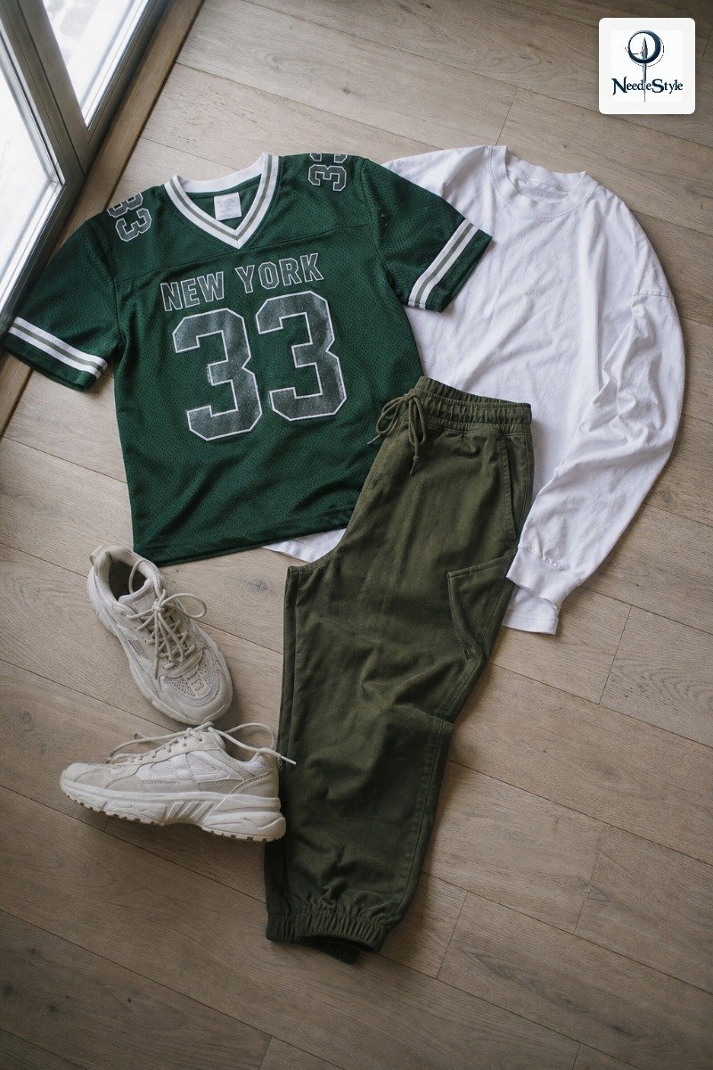 Layer It Over a Fitted White Long-Sleeve Tee