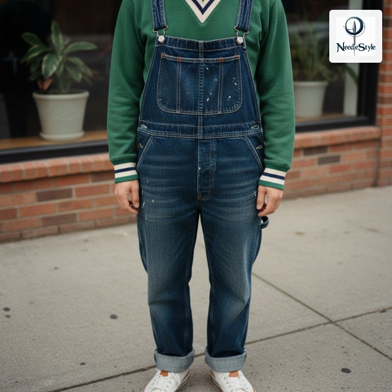 Layer Under Overalls for a Fun, Casual Look