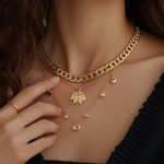 Gold Jewelry Layered Without Looking Cluttered